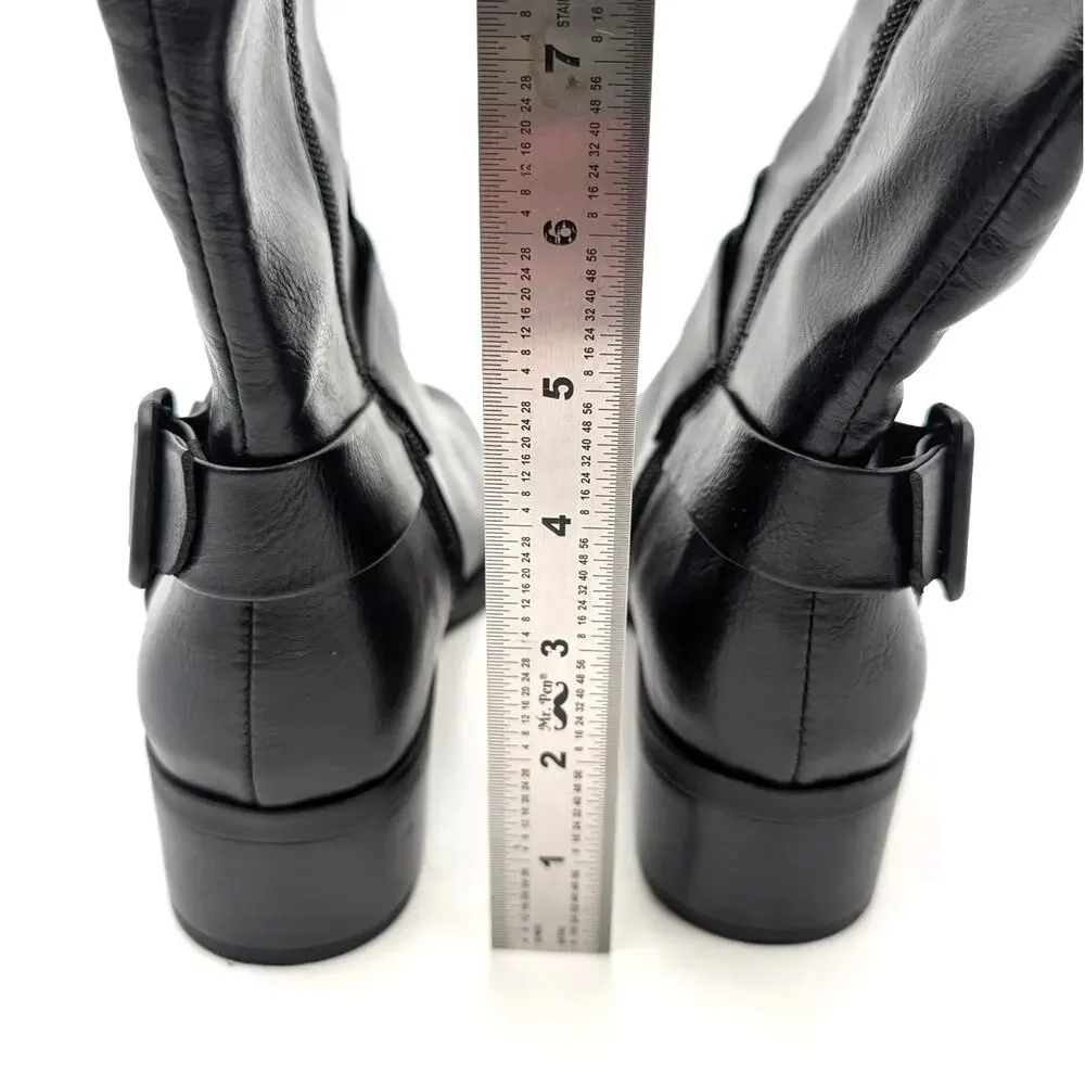 B.O.C Raena Knee High Harness Boots Side Zip Women's Black Size US8M EU38.5